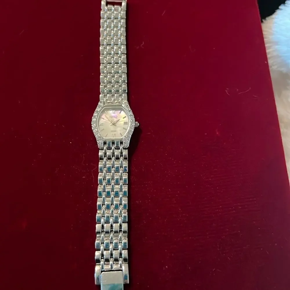 Vintage Mother of Pearl Silver Diamonique DMQ Ladies Watch